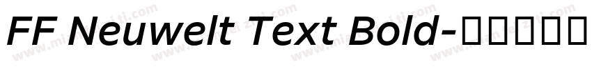 FF Neuwelt Text Bold字体转换